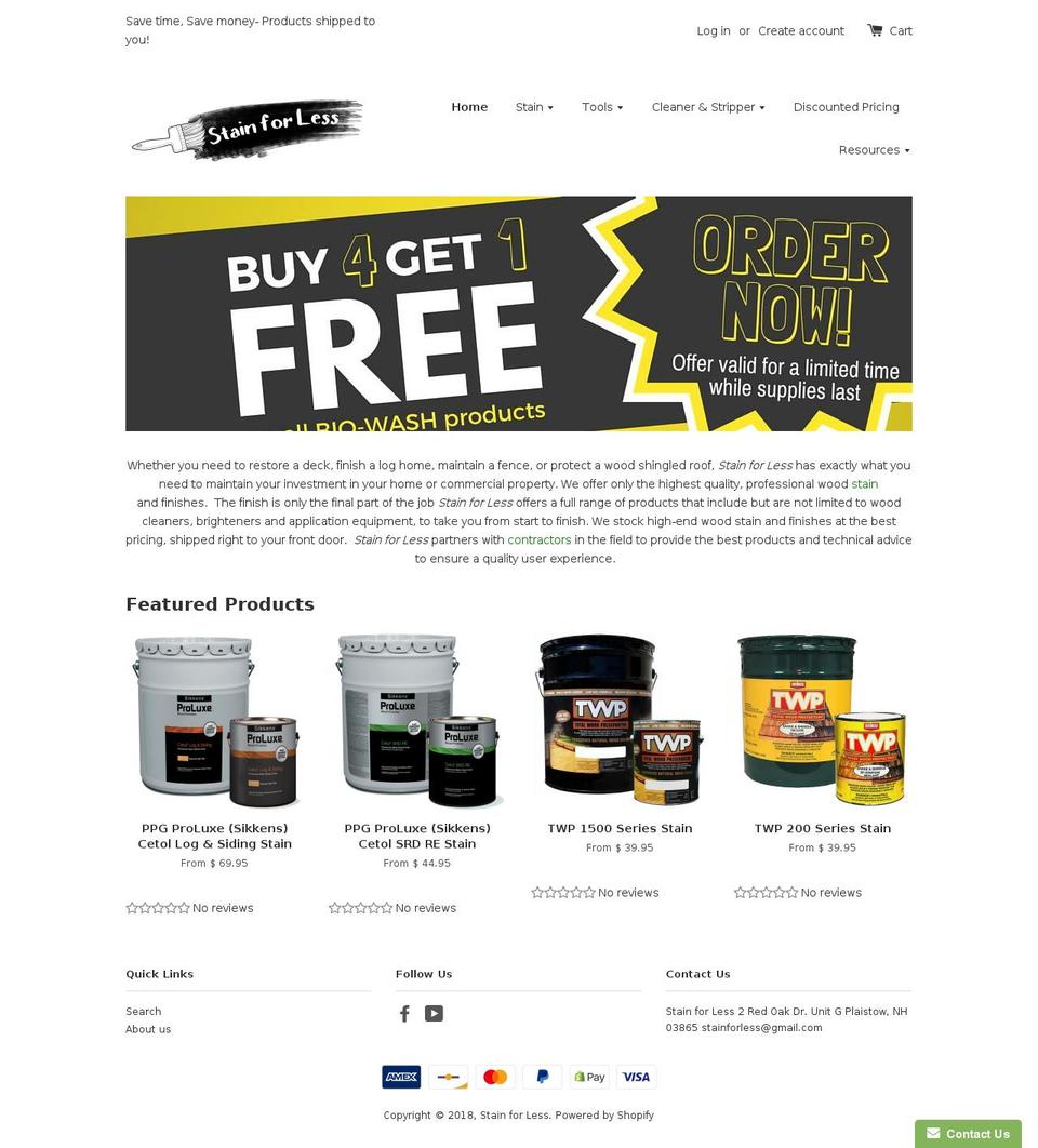 cheapstain.com — Shopify storefront screenshot