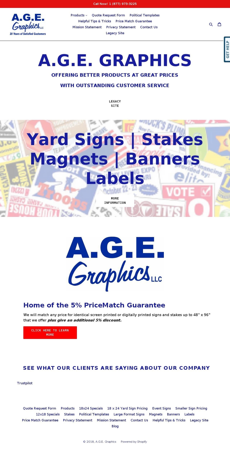 cheapyardsignsage.com shopify website screenshot