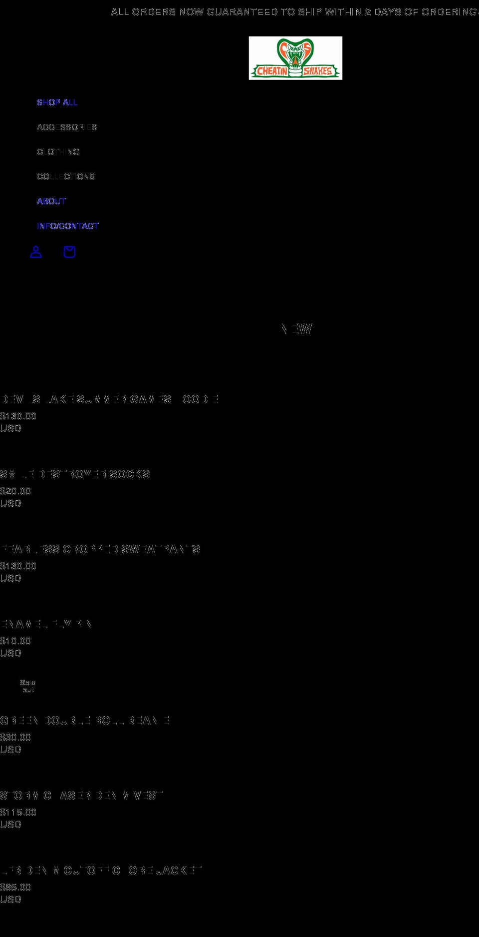 cheatinsnakes.com shopify website screenshot