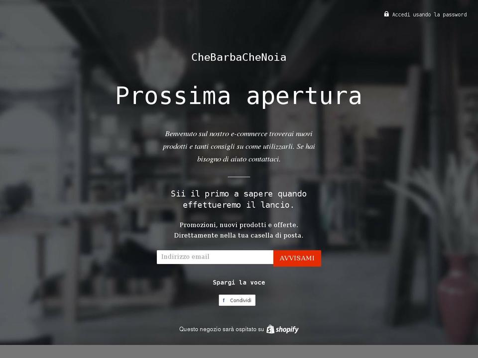 chebarbachenoia.com shopify website screenshot