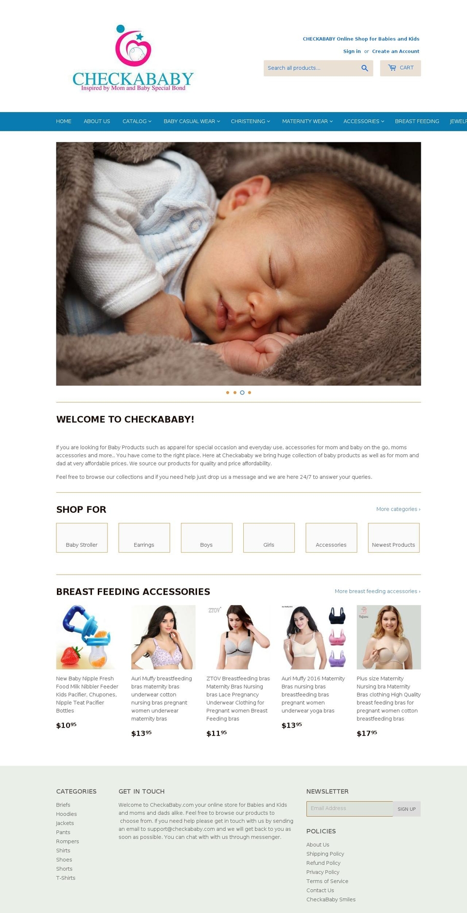 checkababy.com shopify website screenshot