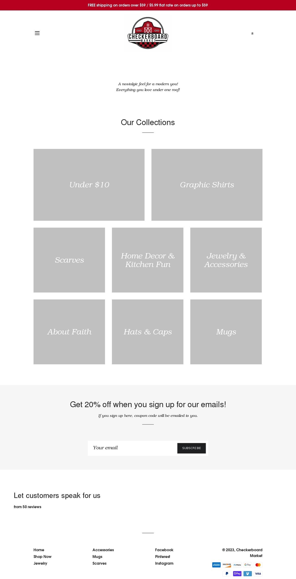 checkerboardmarket.com shopify website screenshot