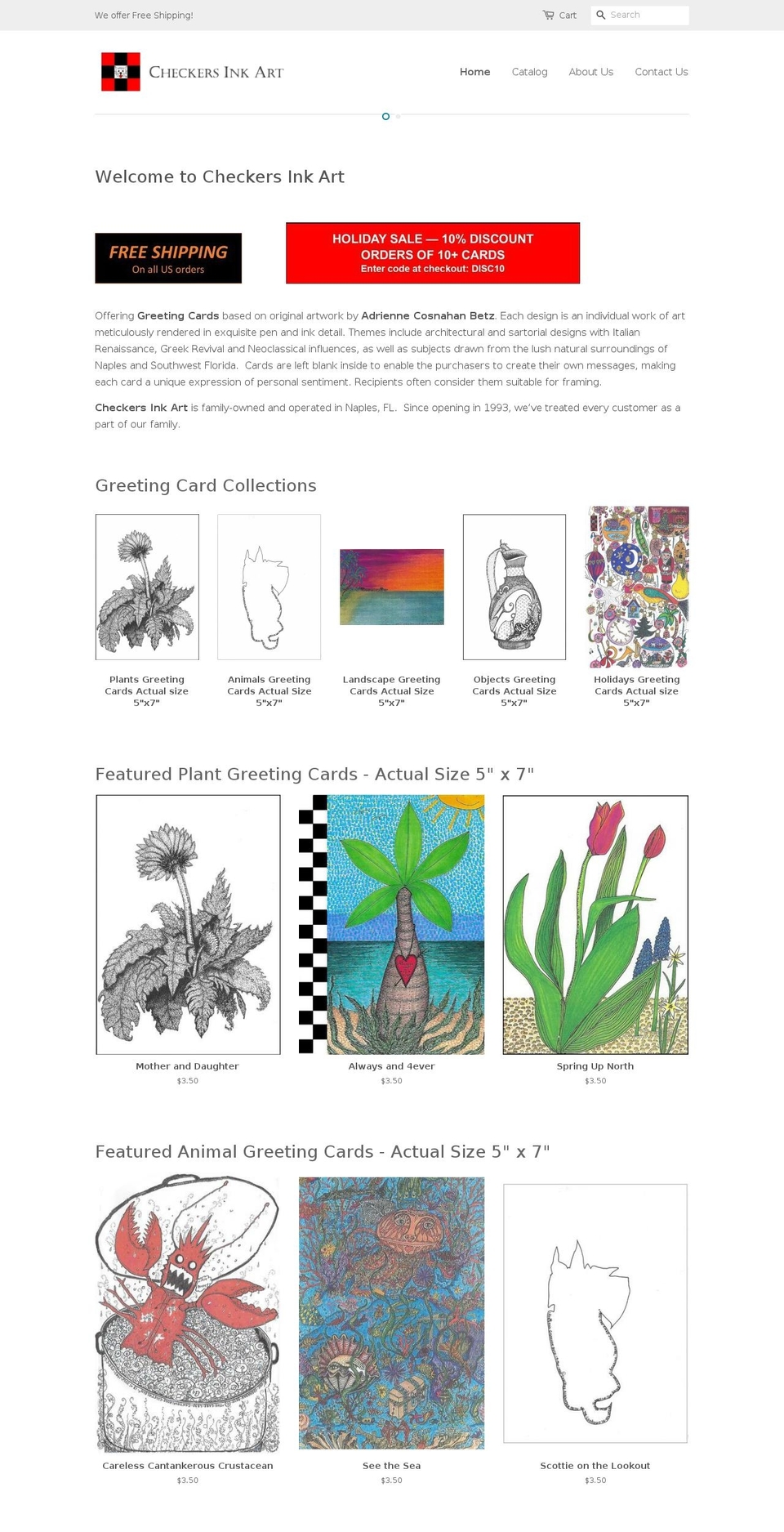 checkersinkart.com — Shopify storefront screenshot