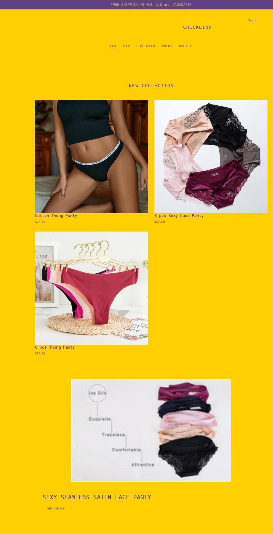 checklink.net shopify website screenshot