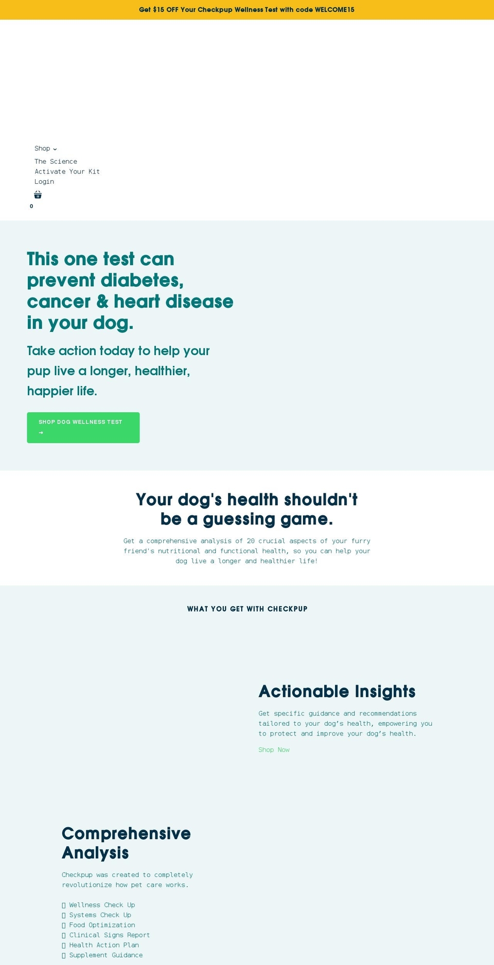 checkpup.com shopify website screenshot