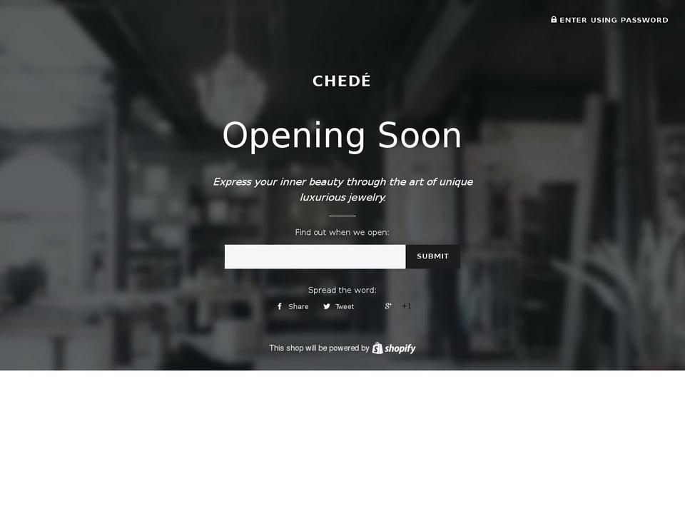 chedejewels.com — Shopify storefront screenshot