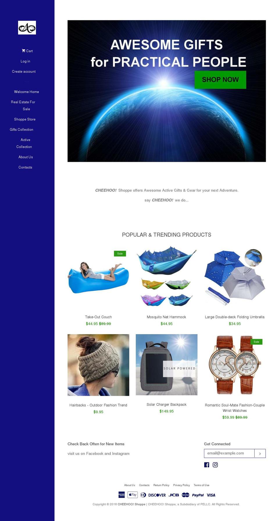 cheehooshoppe.com — Shopify storefront screenshot