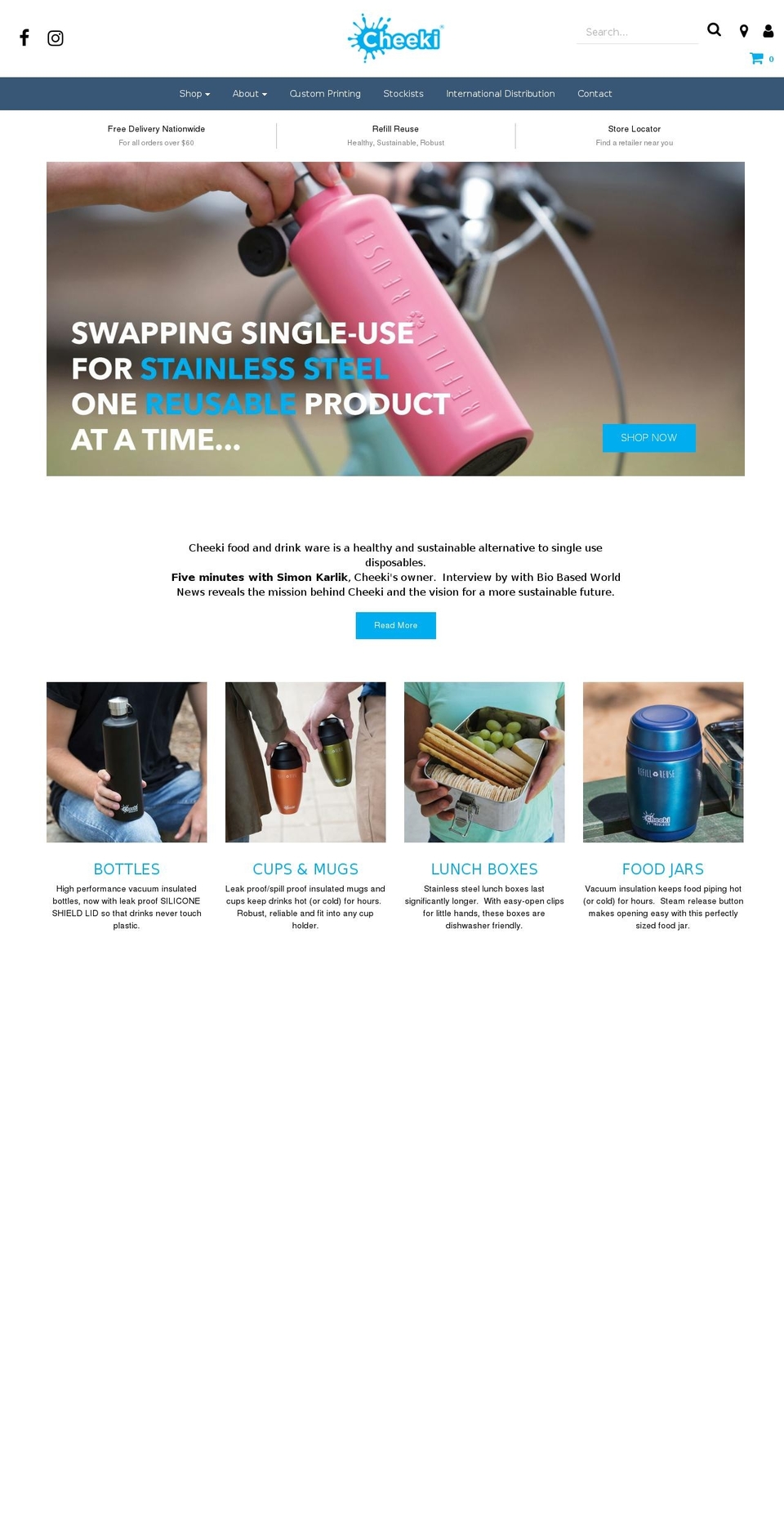 cheeki.com — Shopify storefront screenshot
