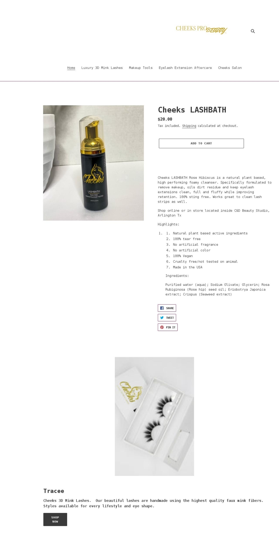 cheekspro.com shopify website screenshot