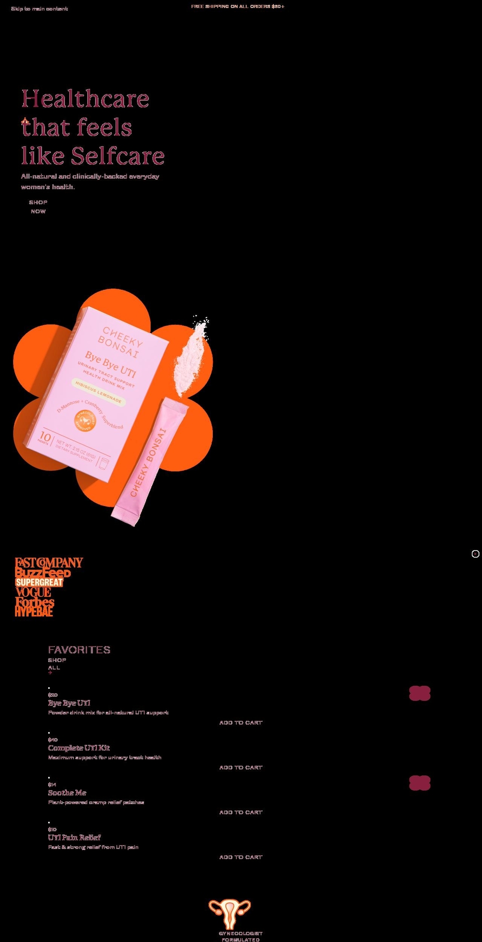 cheeky-bonsai.myshopify.com shopify website screenshot