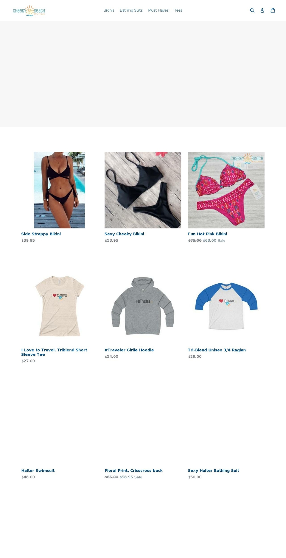 cheekybeachboutique.com — Shopify storefront screenshot