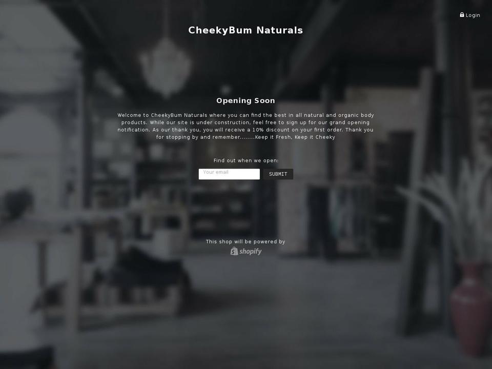 cheekybumnaturals.com — Shopify storefront screenshot