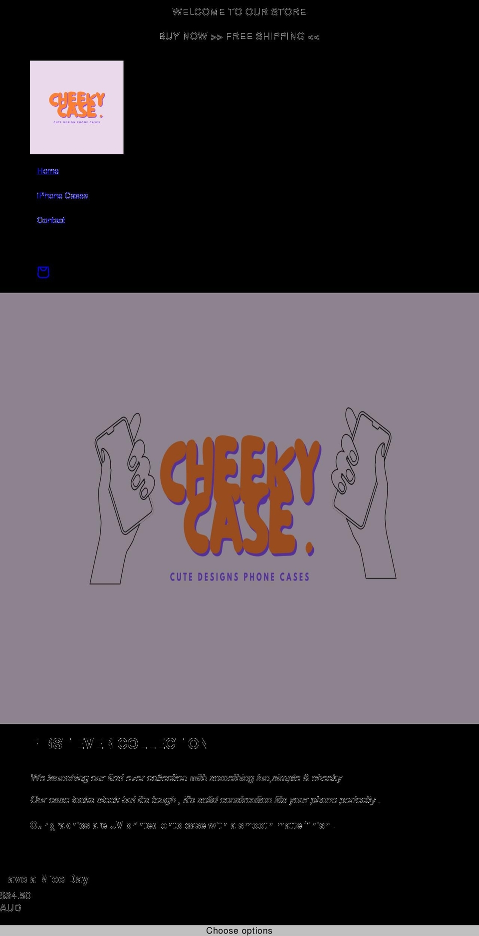 cheekycase.com shopify website screenshot