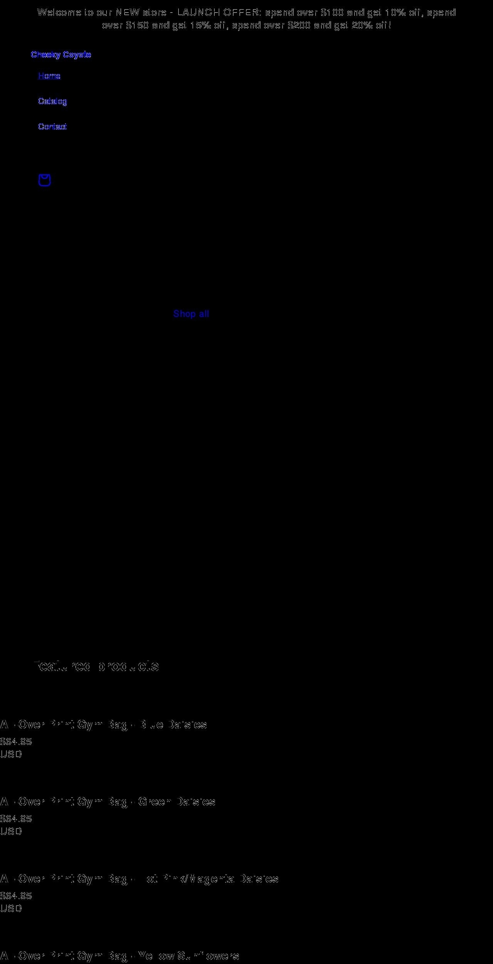 cheekycoyote.com shopify website screenshot