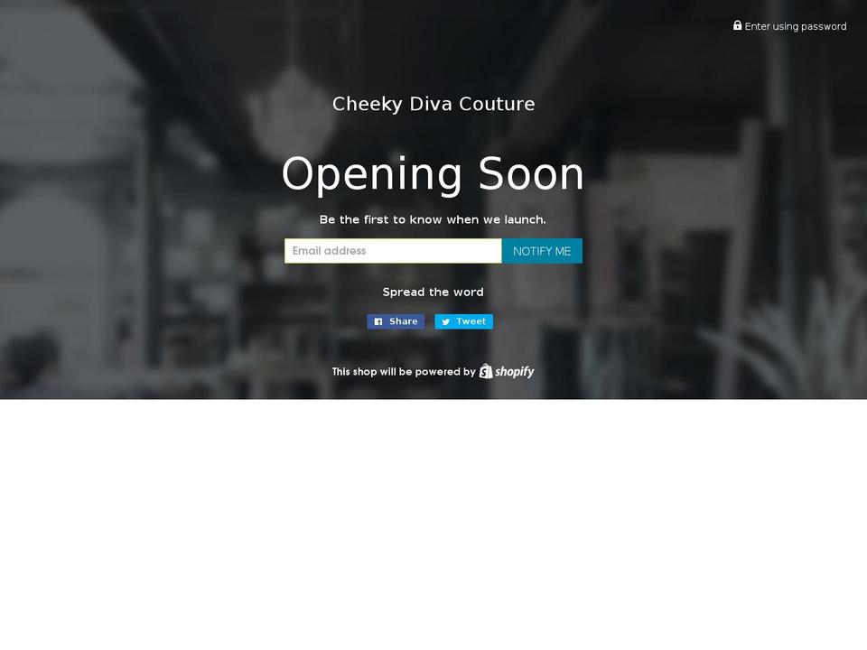 cheekydivacouture.com shopify website screenshot