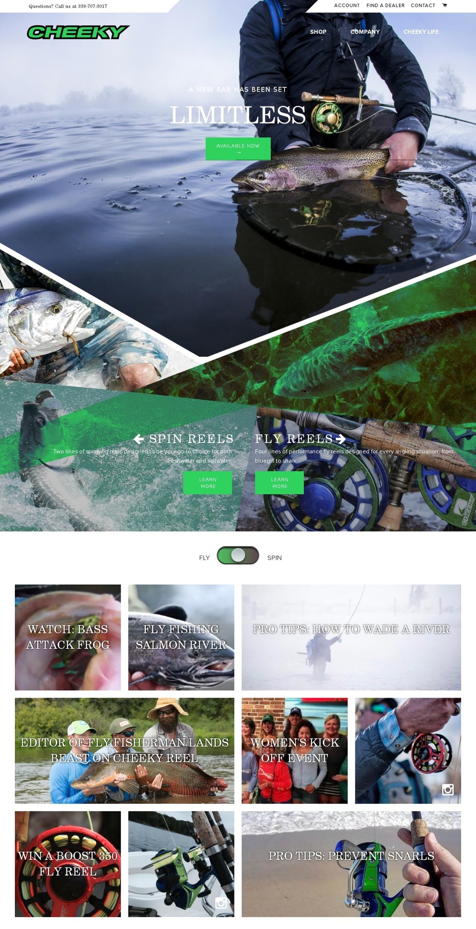 cheekyfishing.com shopify website screenshot