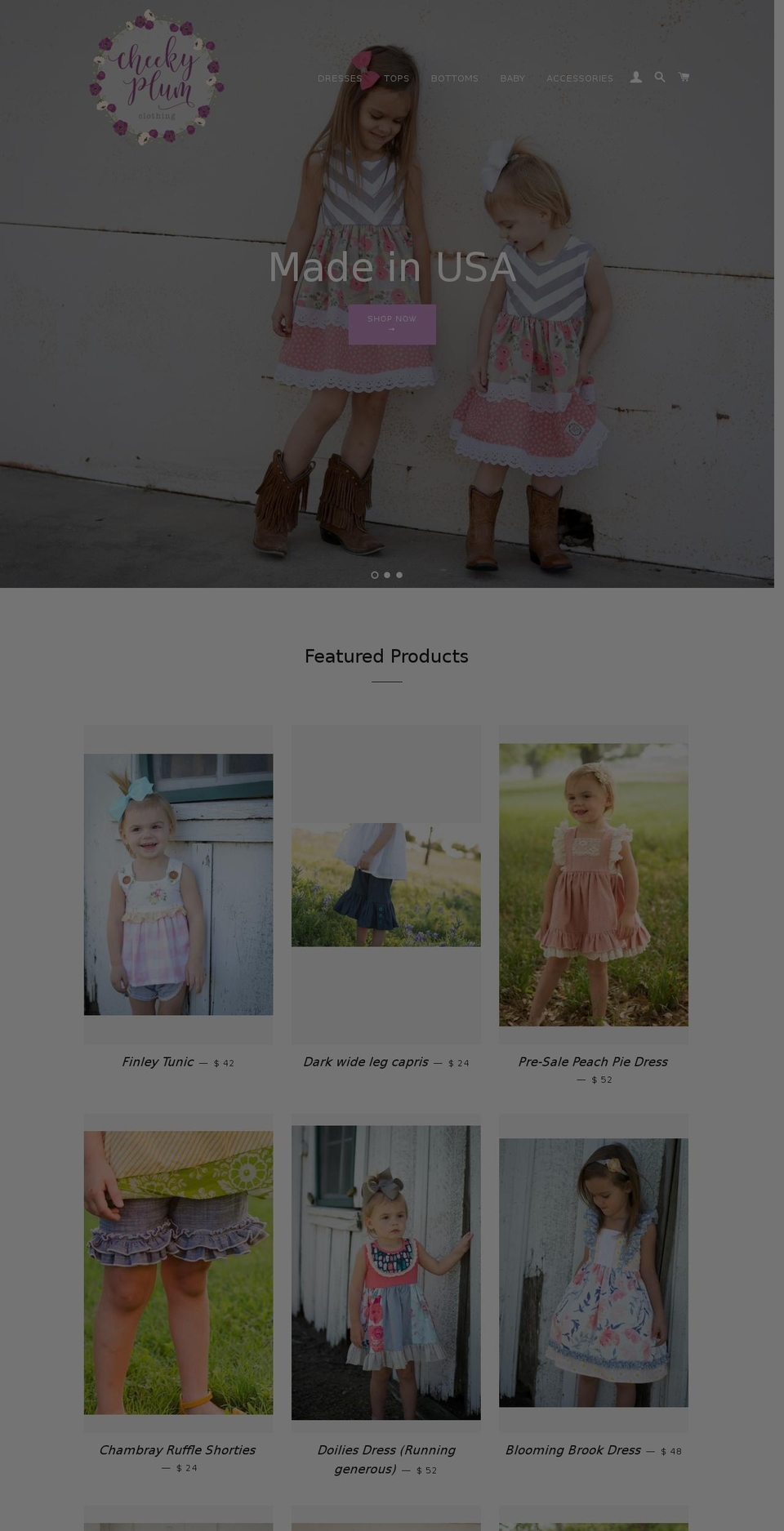 cheekyplum.com shopify website screenshot