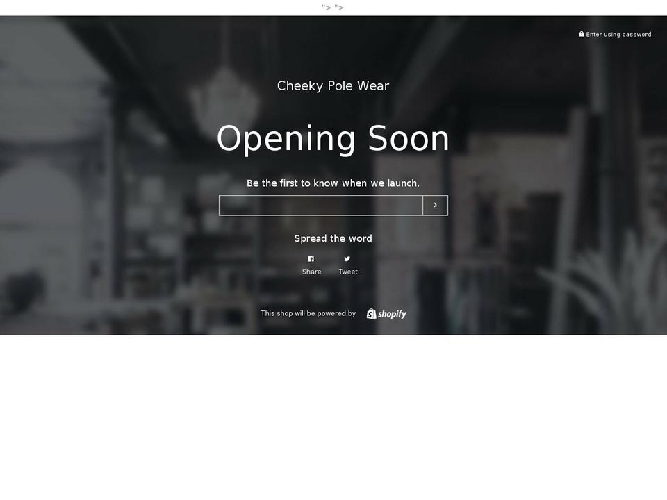 cheekypolewear.com — Shopify storefront screenshot