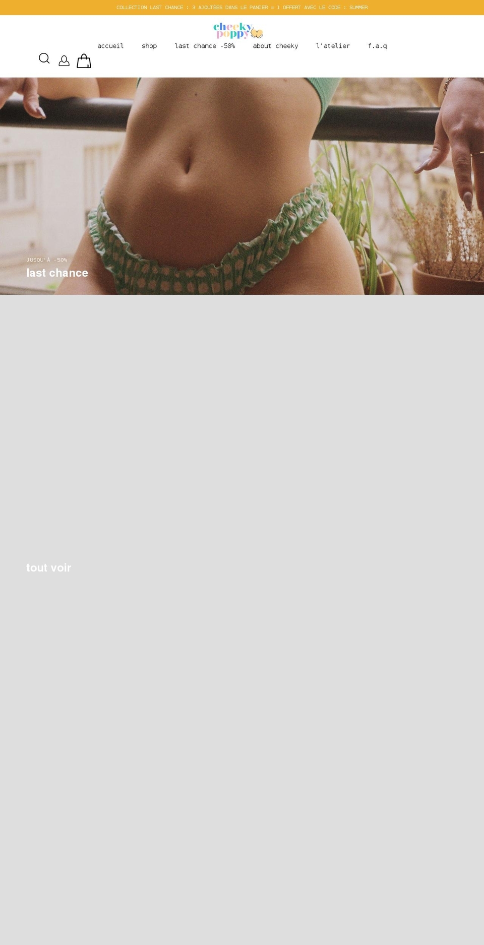cheekypoppy.com shopify website screenshot