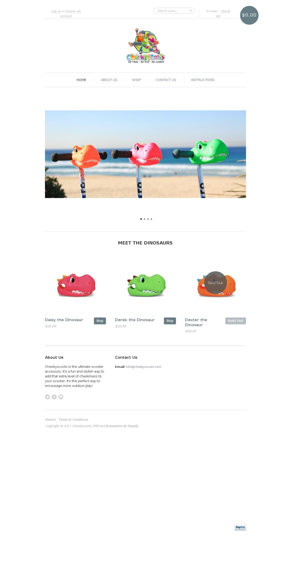 cheekyscoots.com shopify website screenshot