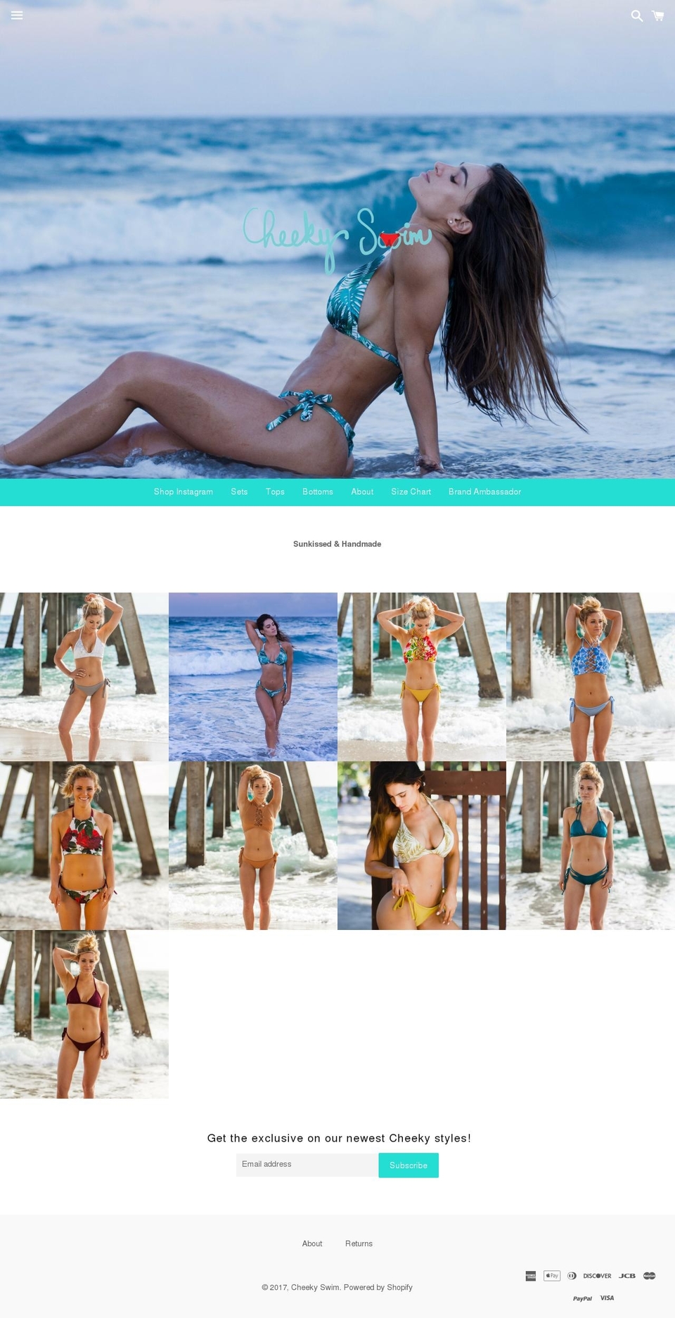 cheekyswim.com shopify website screenshot
