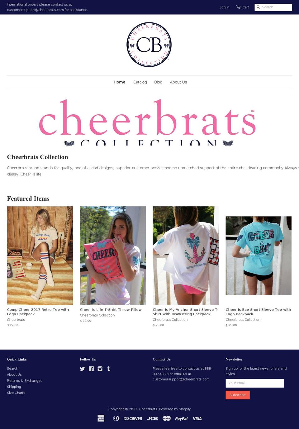 cheerbrats.com shopify website screenshot
