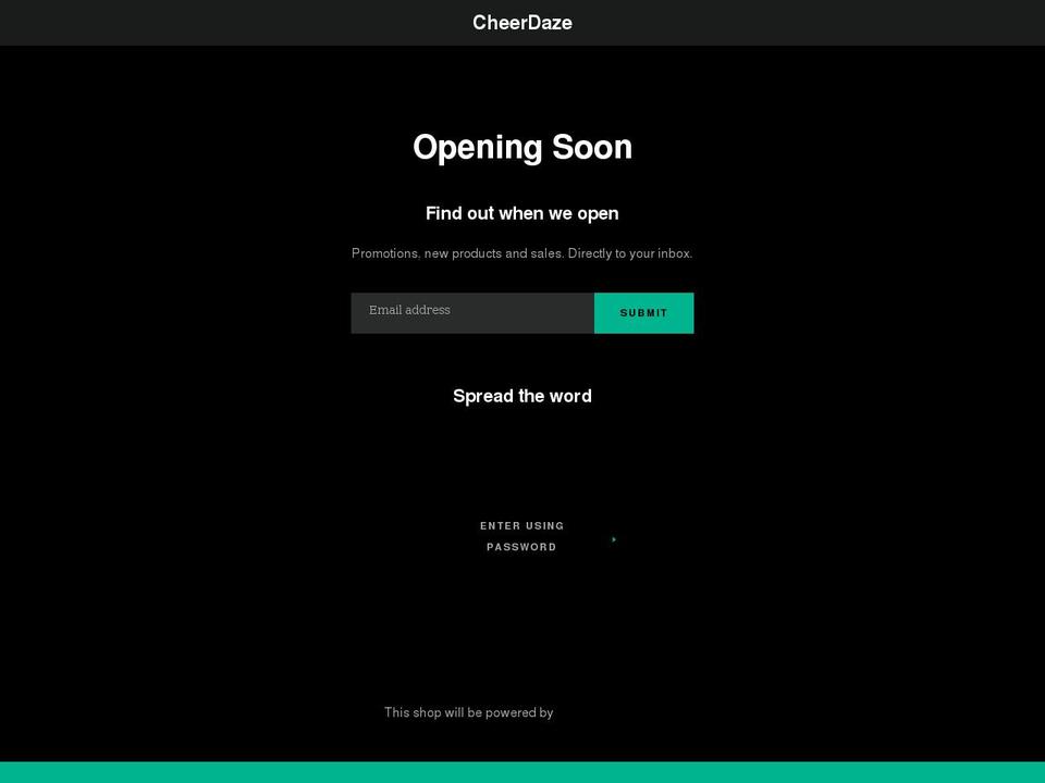 cheerdaze.com — Shopify storefront screenshot