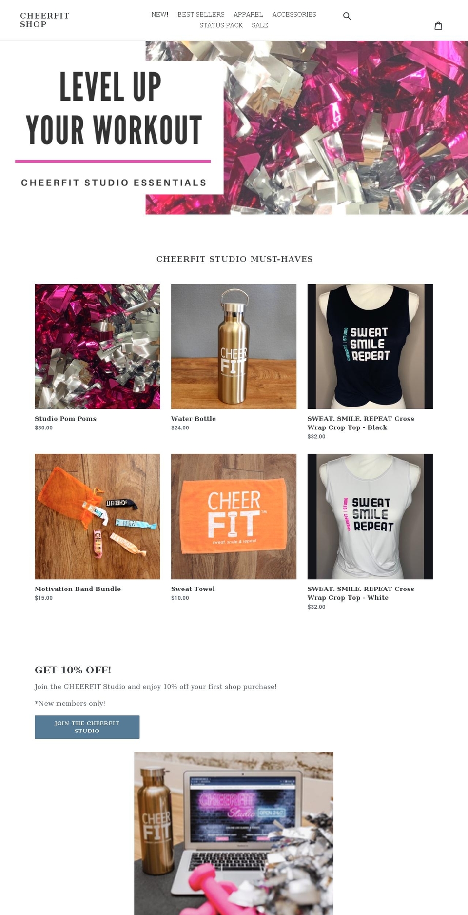 cheerfitshop.com shopify website screenshot