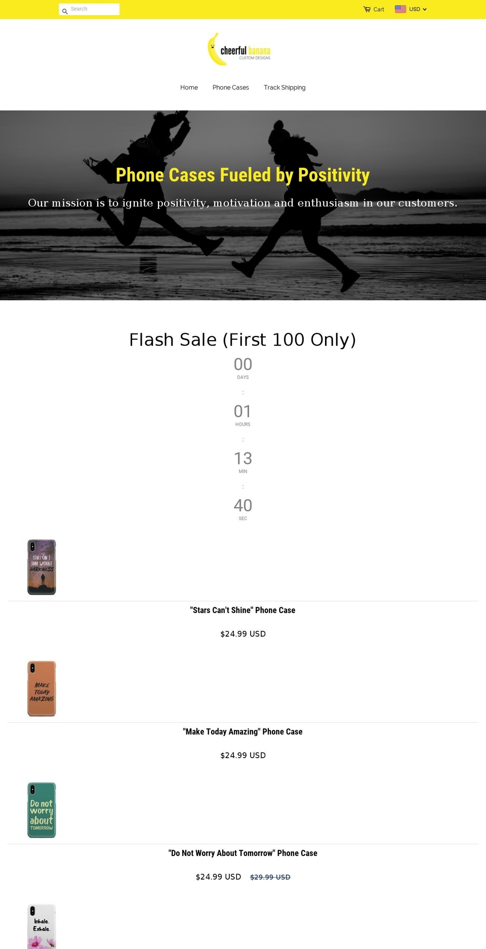 cheerfulbanana.com — Shopify storefront screenshot
