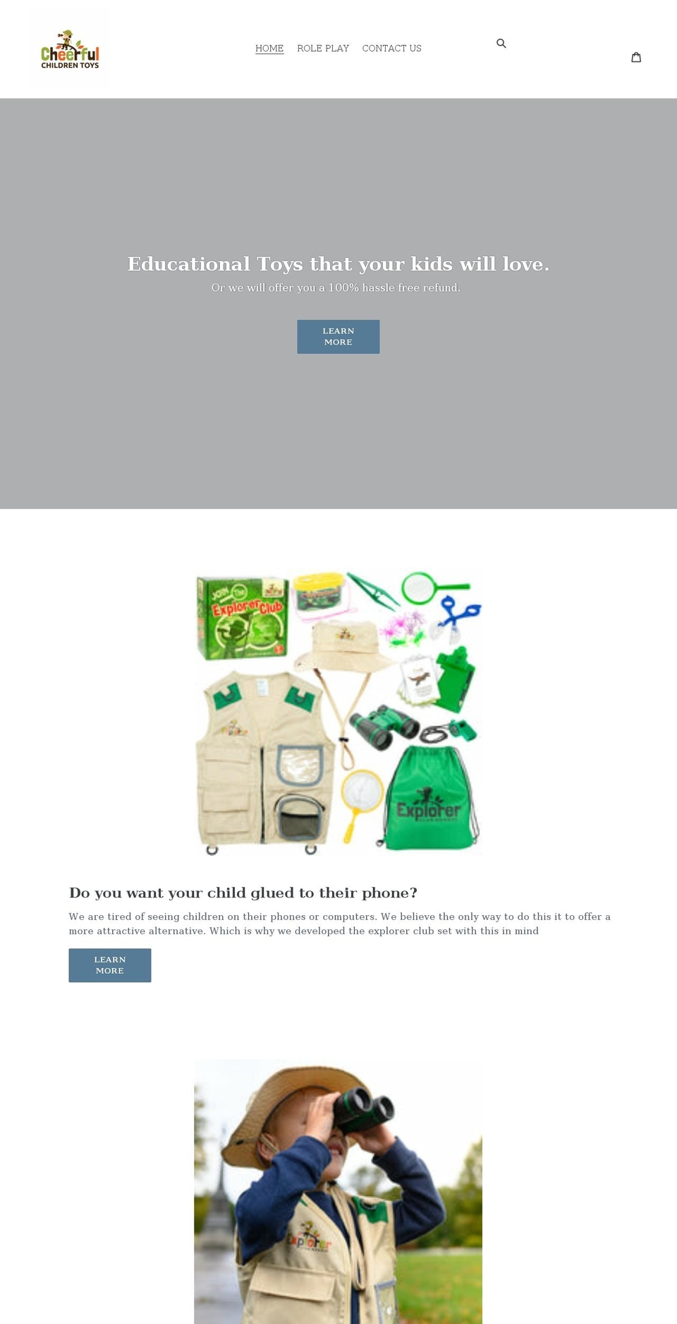 cheerfulchildrentoys.com shopify website screenshot