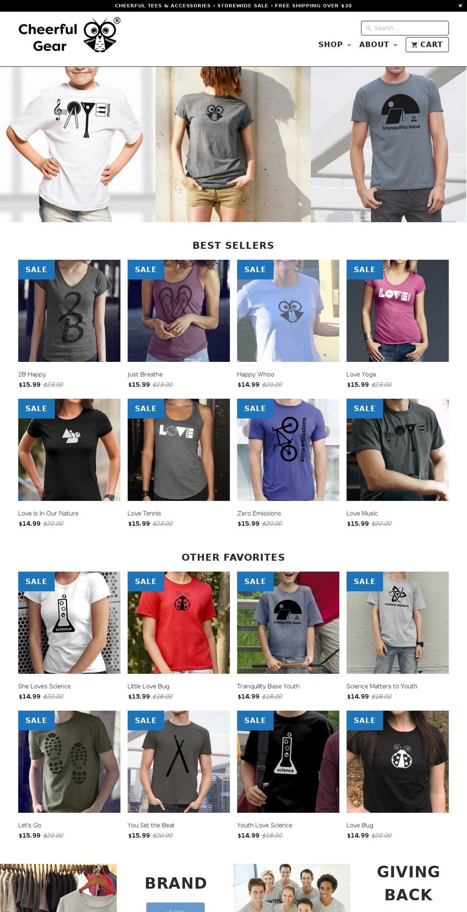 cheerfulgoodworks.com shopify website screenshot