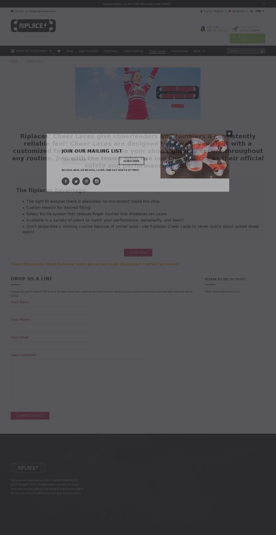 Riplaces New Shopify theme site example cheerlaces.com