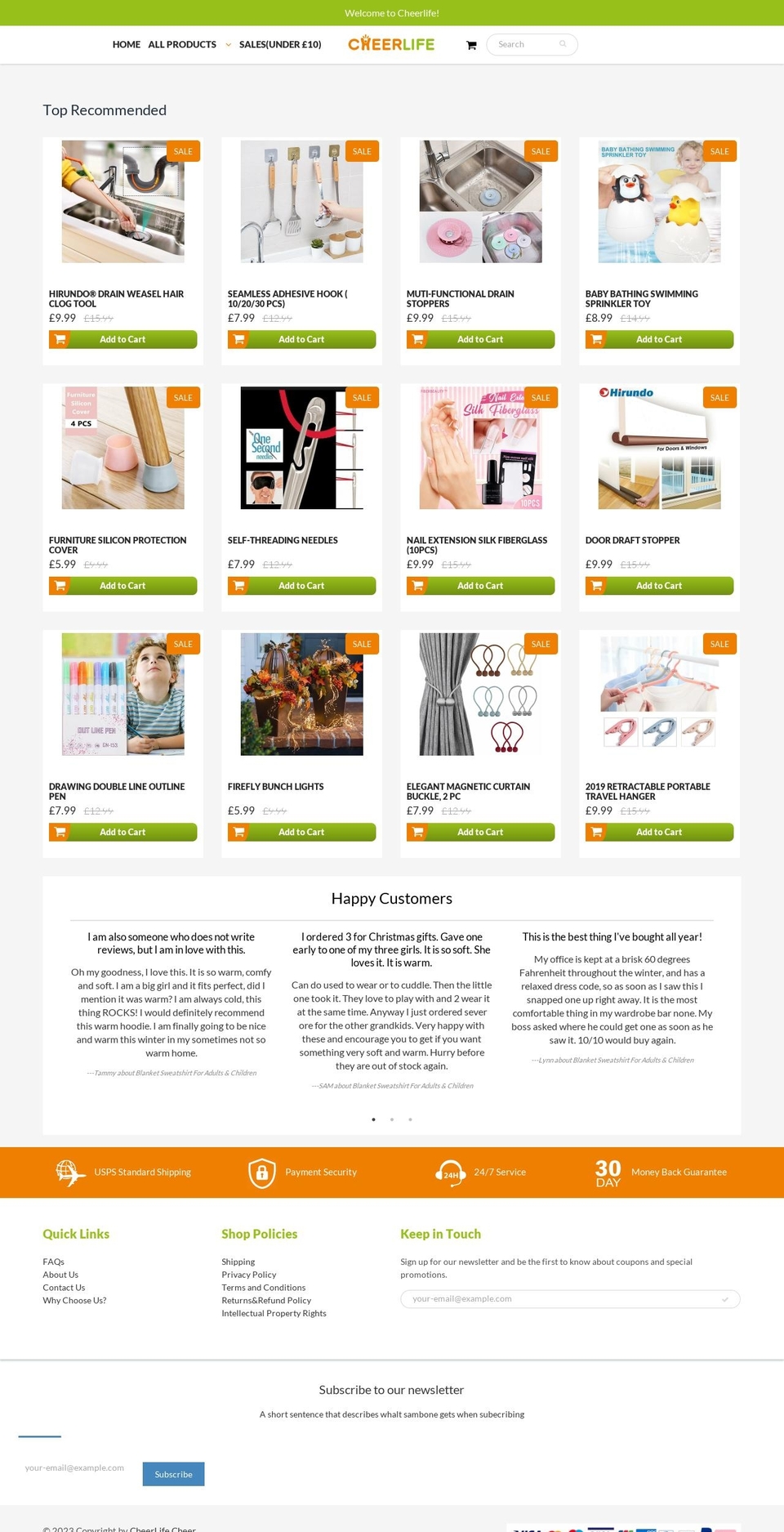 cheerlife.co.uk shopify website screenshot