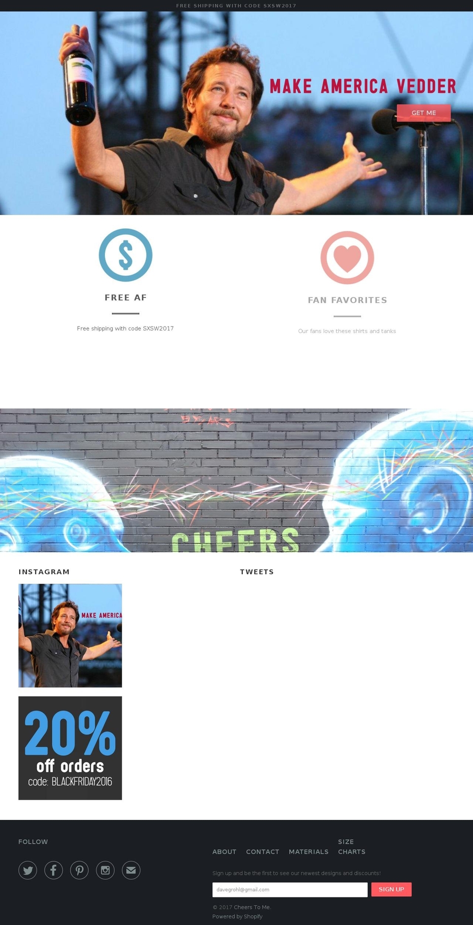 cheerstome.com shopify website screenshot