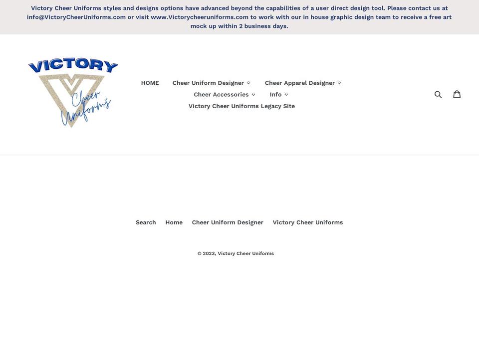 cheeruniformdesigner.com — Shopify storefront screenshot