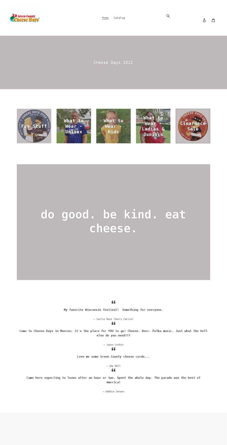 cheese-days-festival.myshopify.com shopify website screenshot