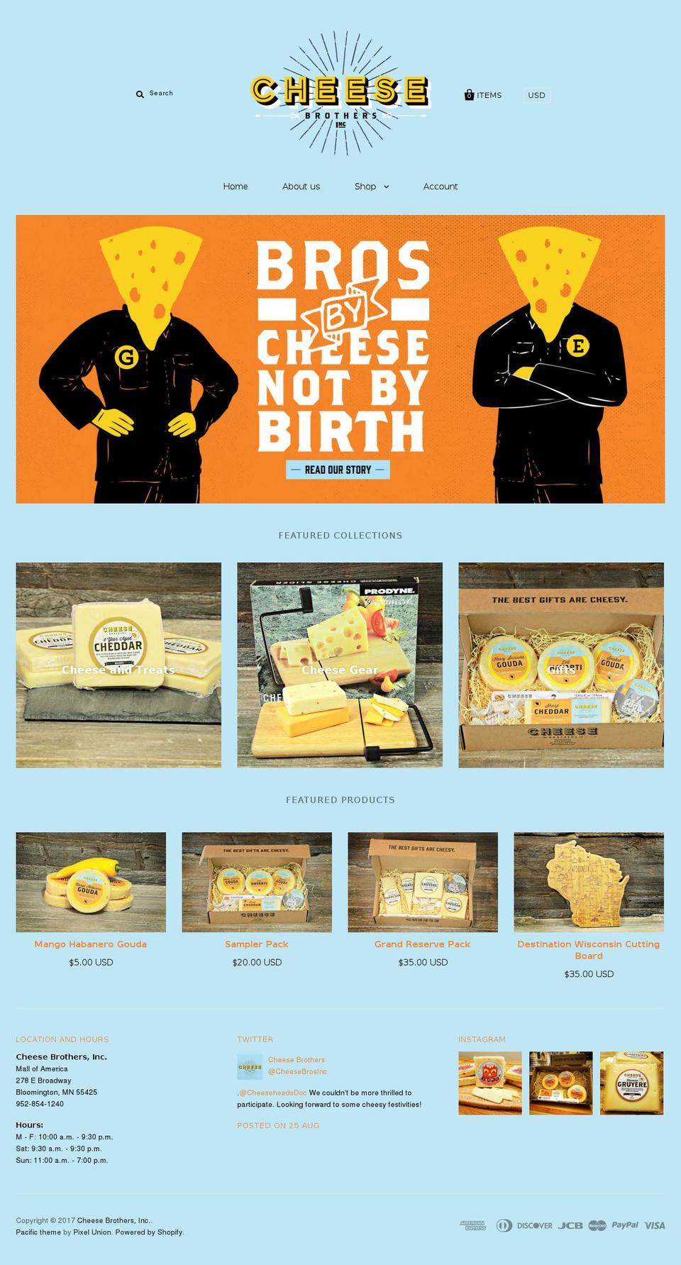 cheesebros.com shopify website screenshot