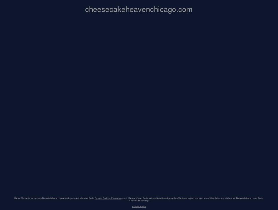 cheesecakeheavenchicago.com — Shopify storefront screenshot