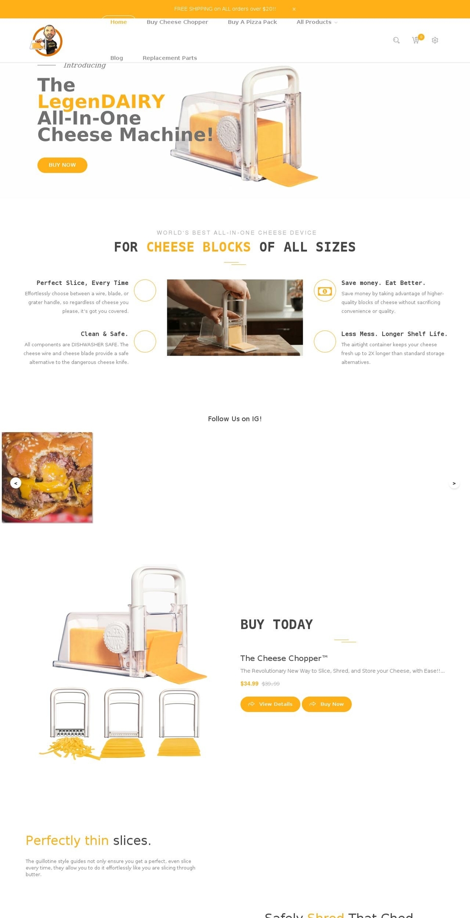 cheesechopper.com shopify website screenshot
