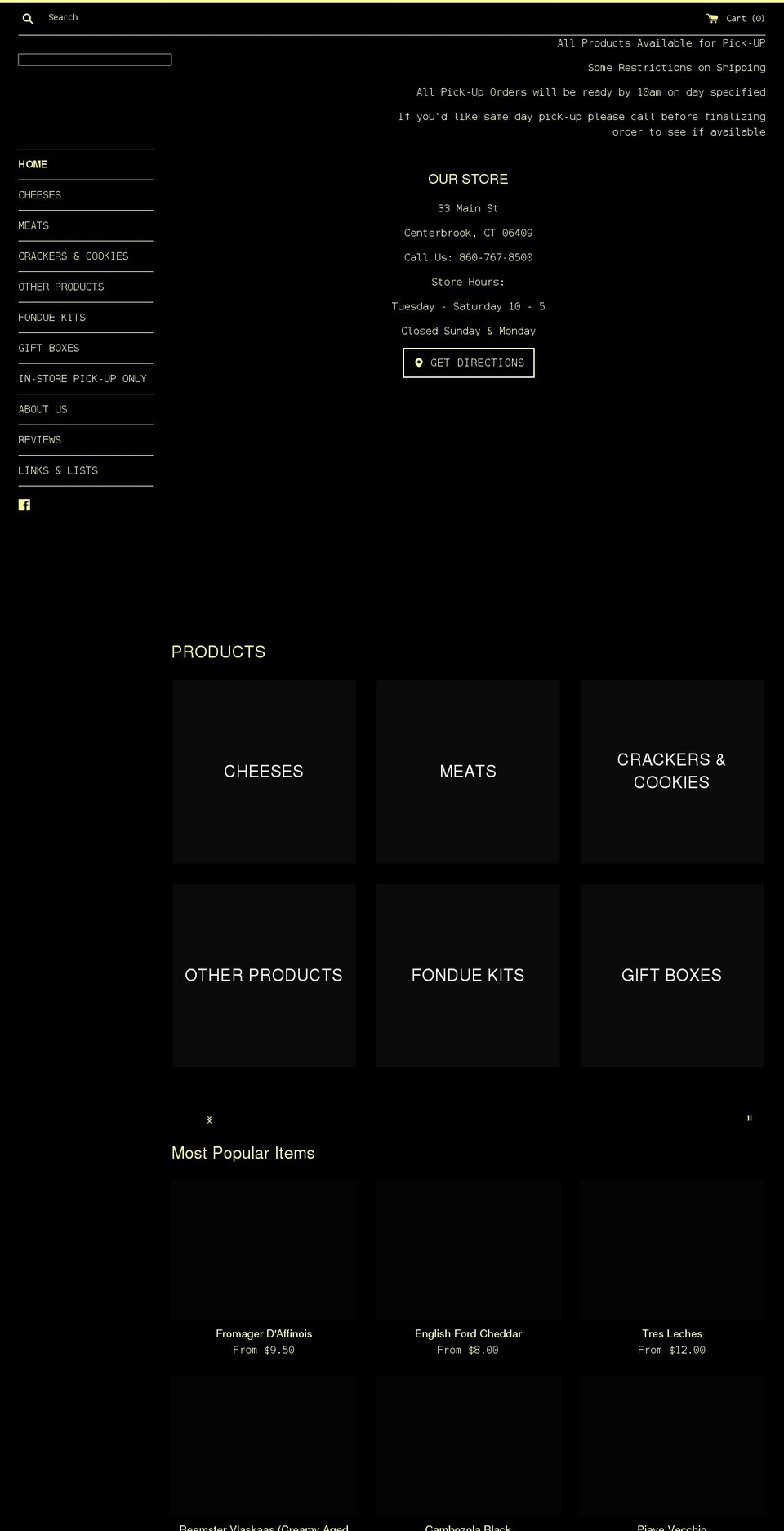cheesect.com shopify website screenshot