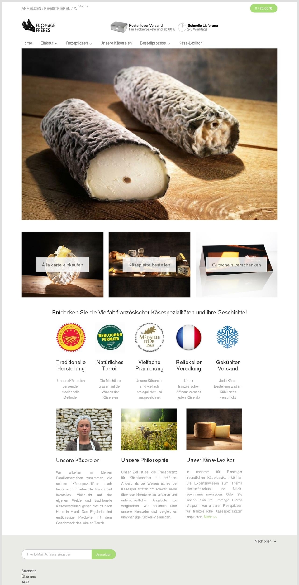 cheesescout.de shopify website screenshot