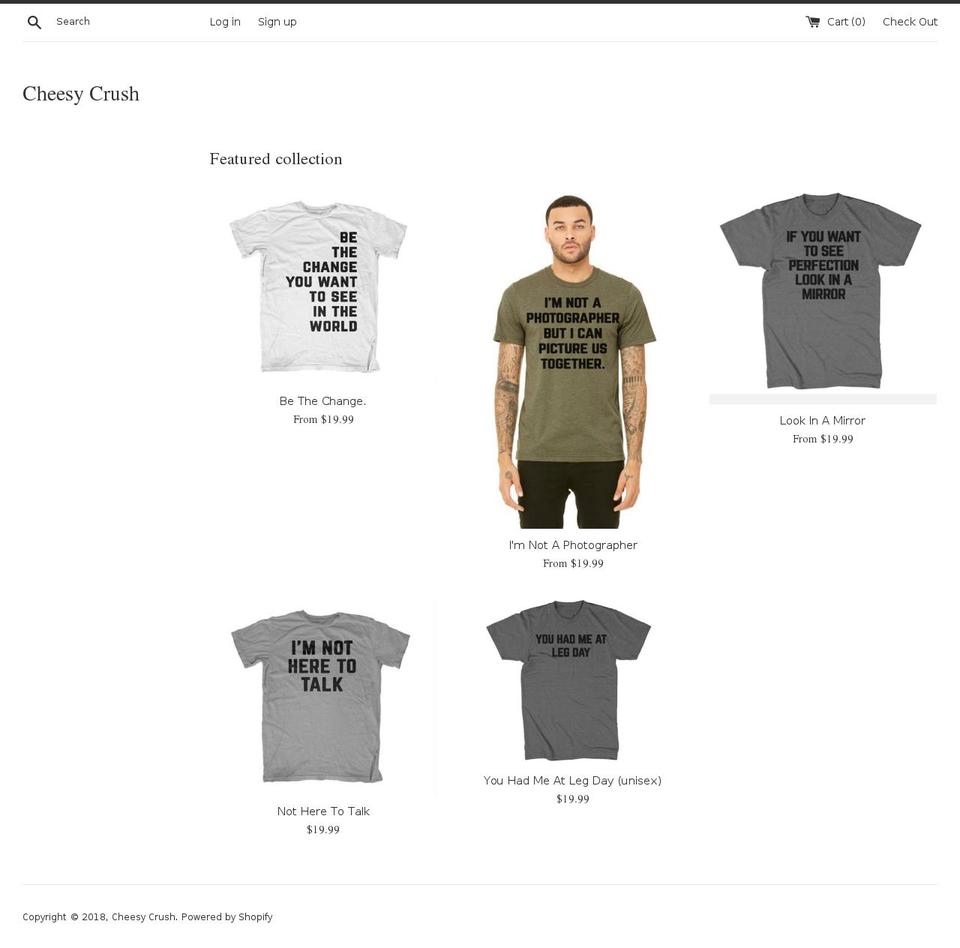 cheesycrush.com — Shopify storefront screenshot