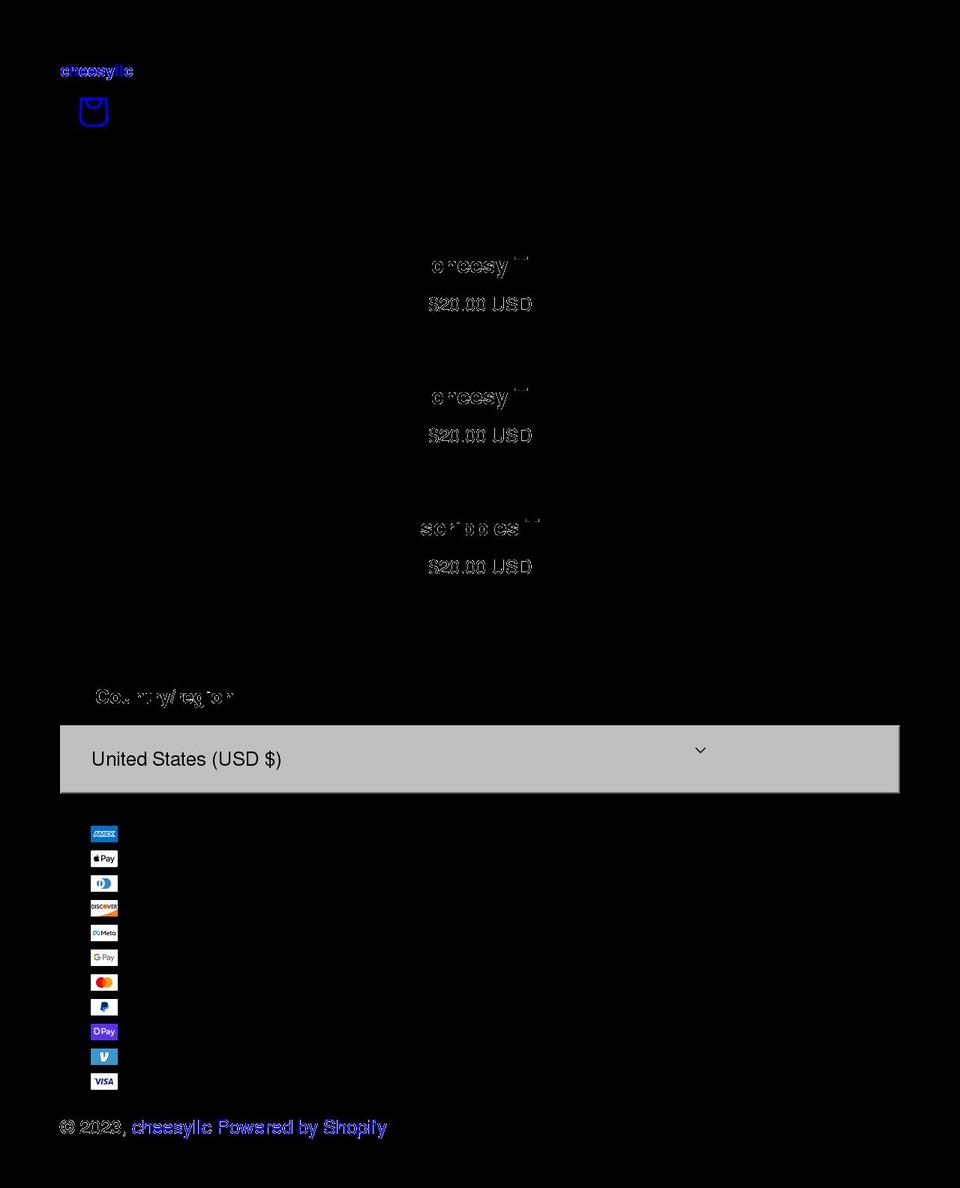 cheesyllc.com shopify website screenshot