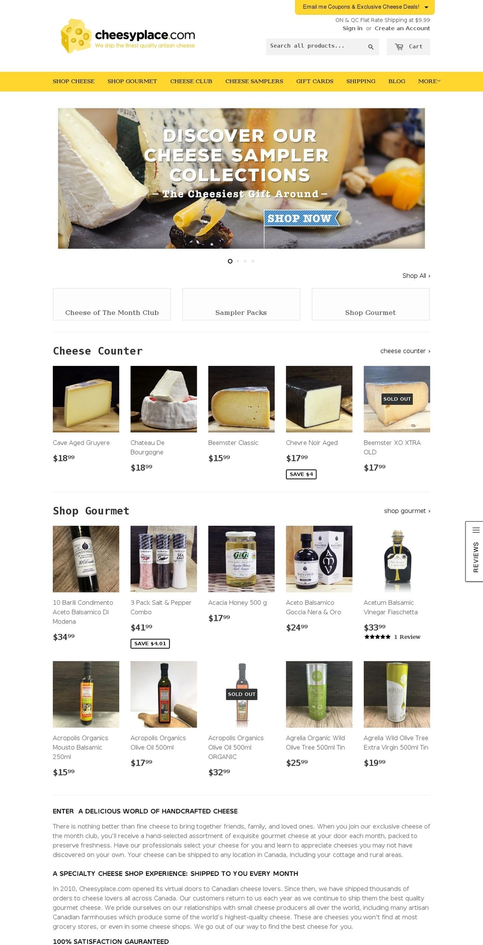 cheesyplace.com shopify website screenshot