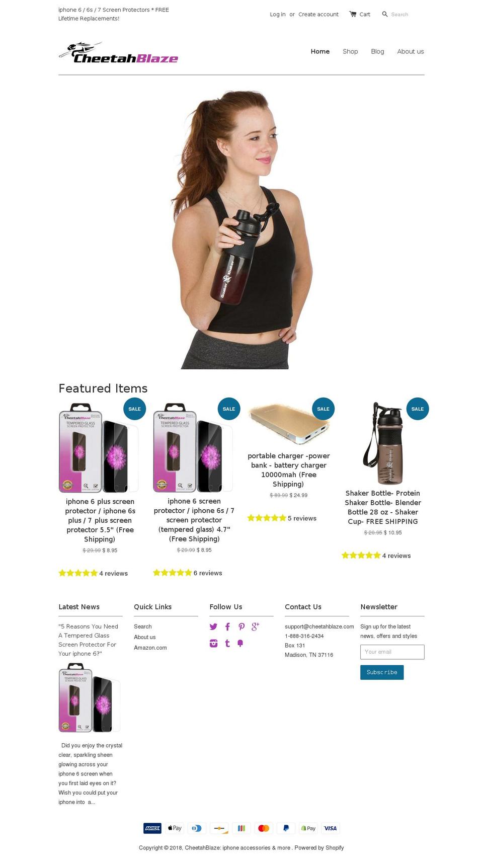 cheetahblaze.myshopify.com shopify website screenshot