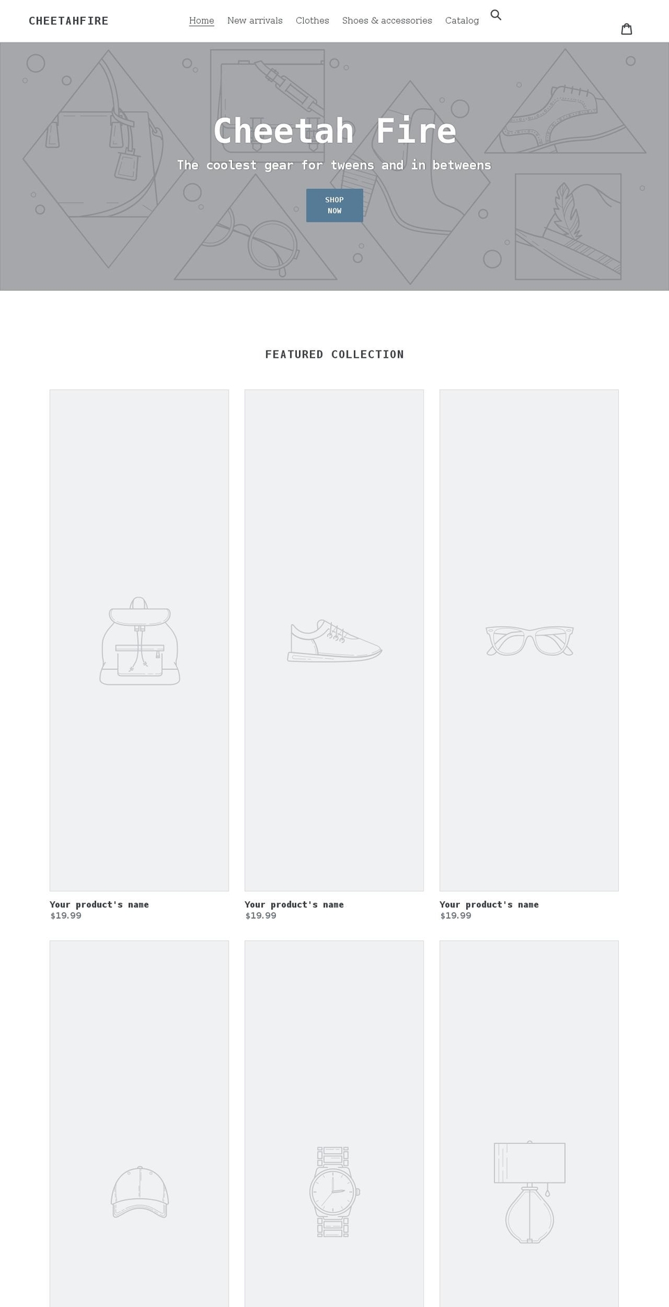 cheetahfire.com shopify website screenshot