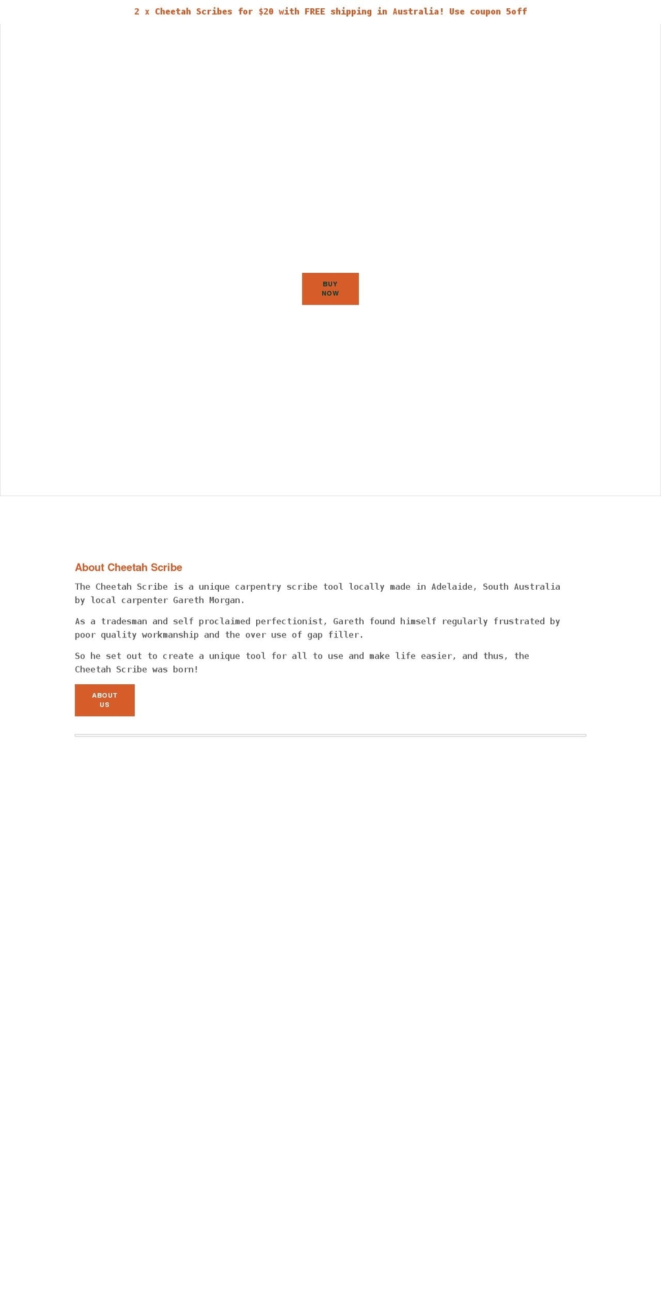 cheetahscribe.com shopify website screenshot