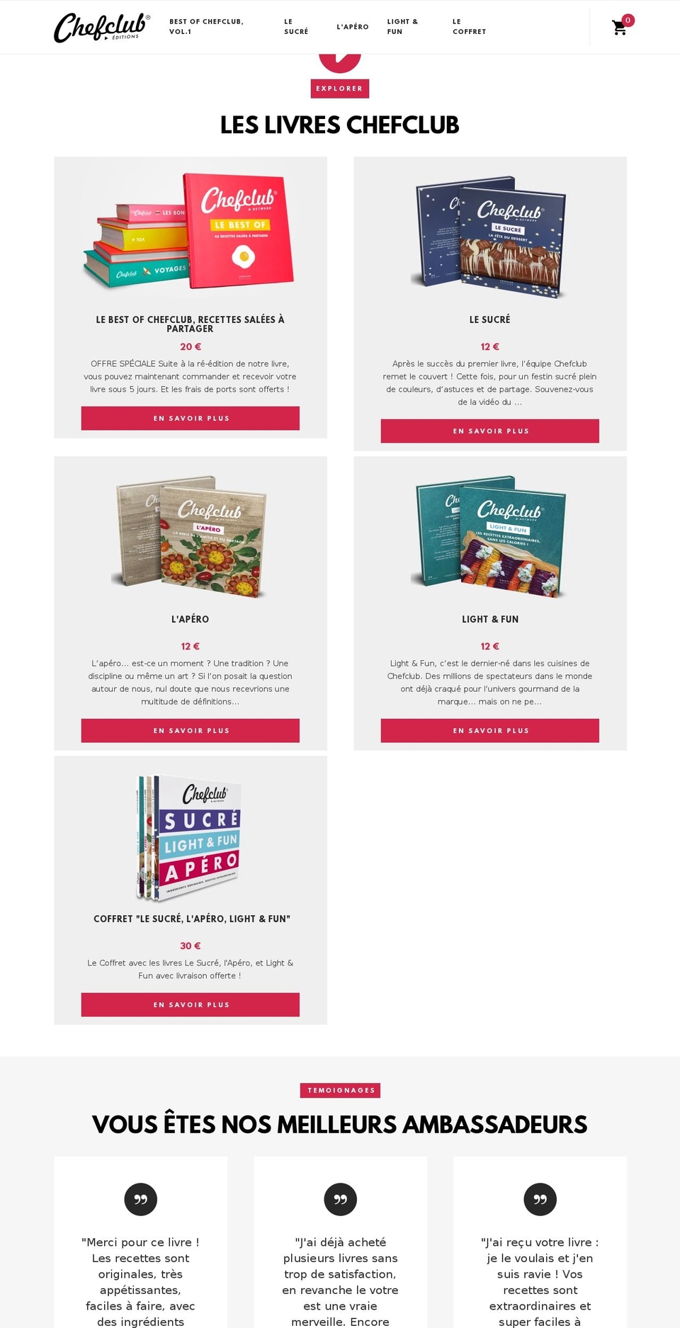 chefclubpublishing.com — Shopify storefront screenshot