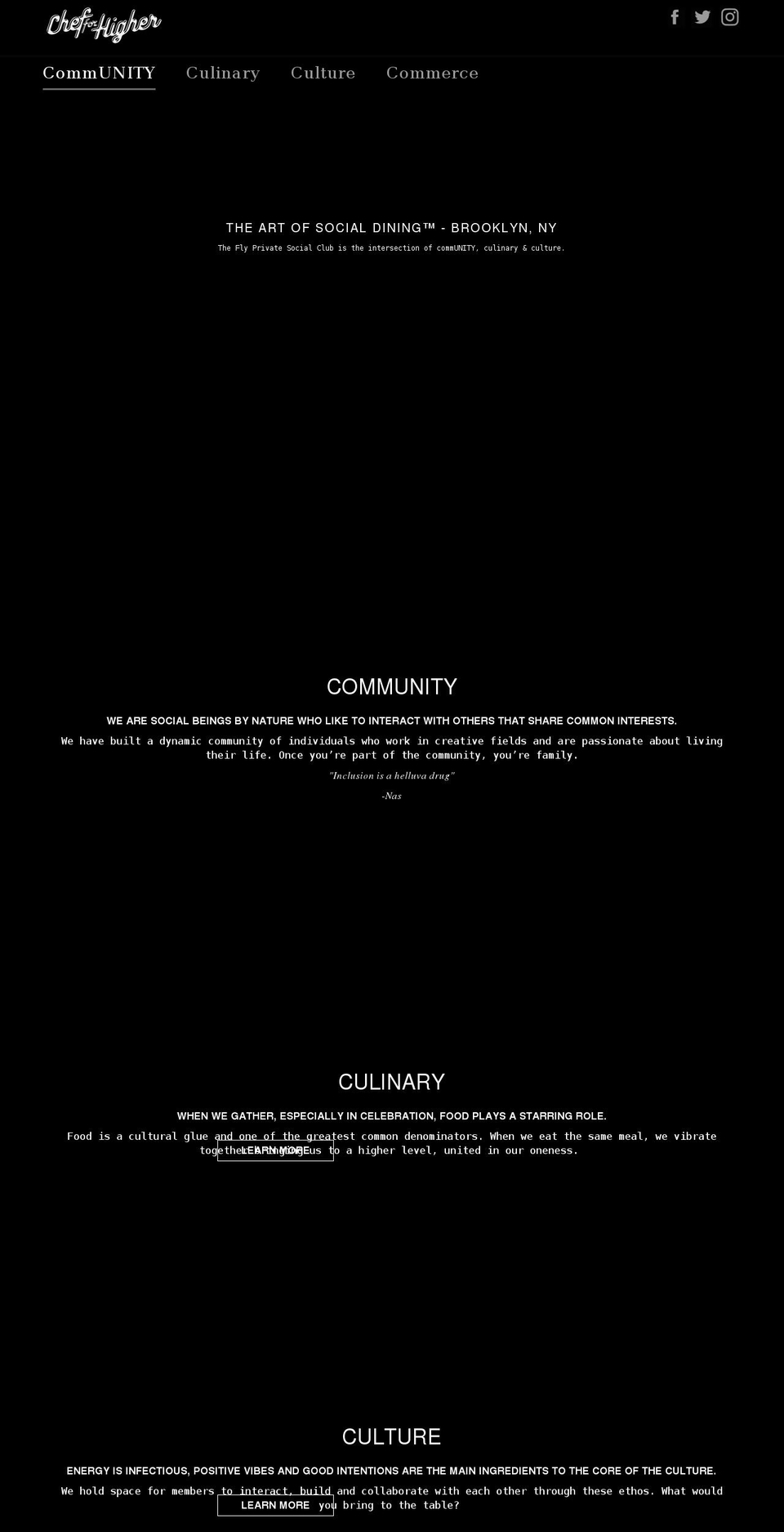 chefforhigher.com shopify website screenshot