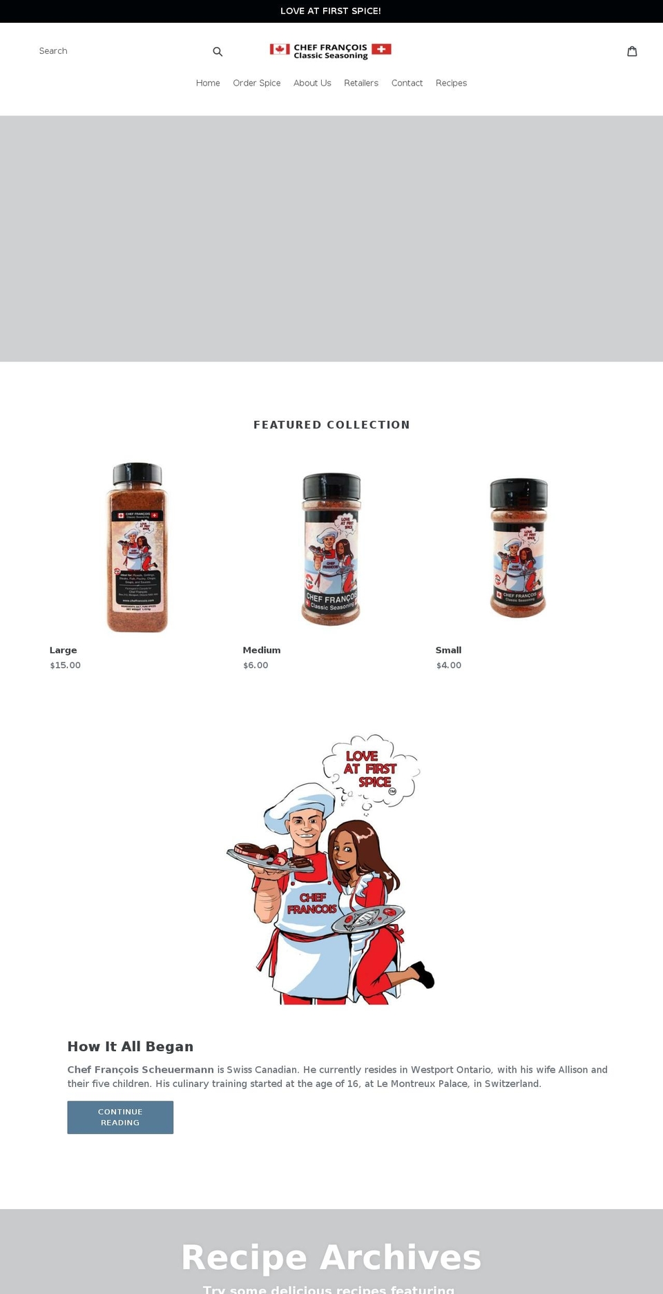 cheffrancois.com shopify website screenshot